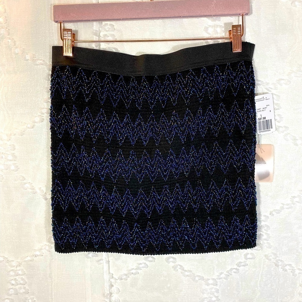 NWT Forever21 beaded mini skirt size L
